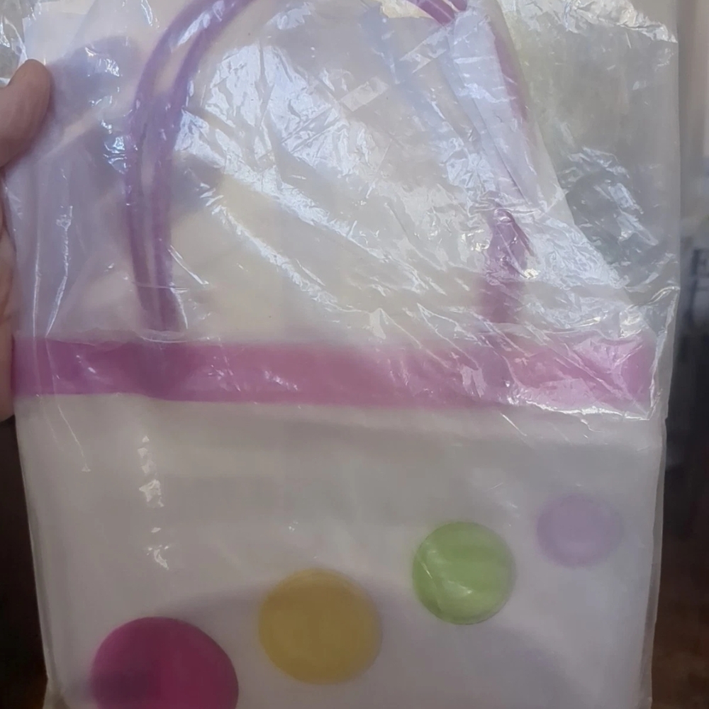 🩷Avon 2003 Clear Tote w/Polka Dots - Picture 2 of 5